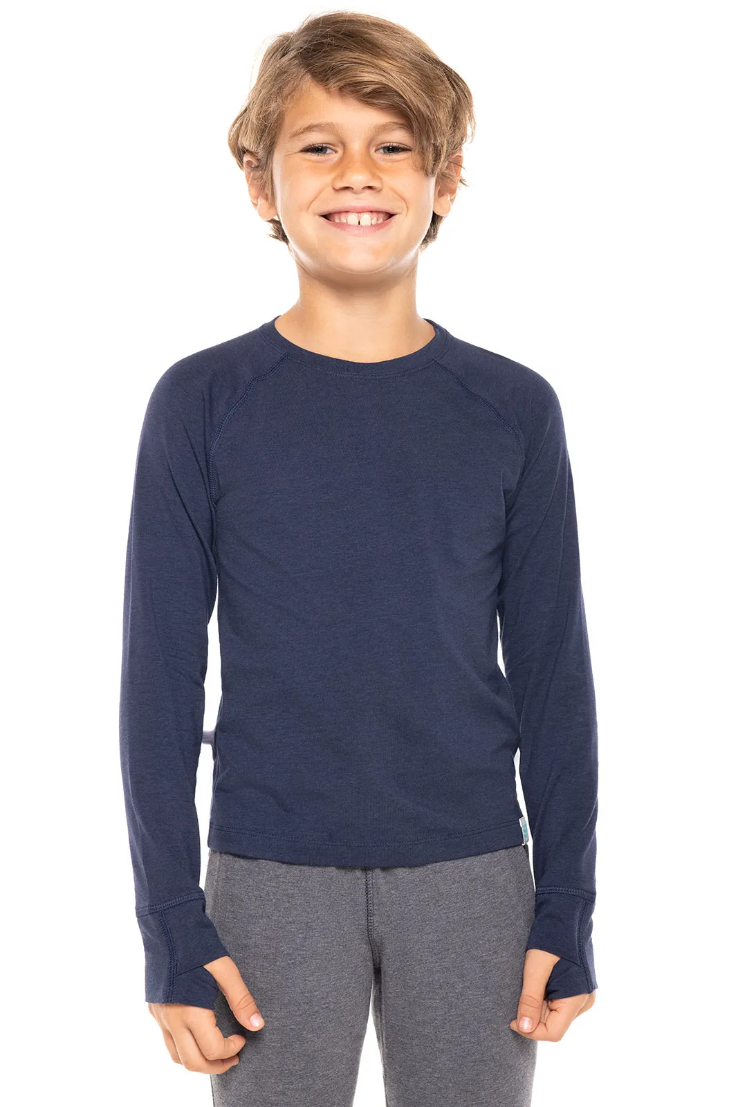 Kid's LumaLeo Long Sleeve T-Shirt  |  Navy