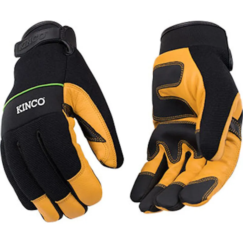 Kinco Premium Men's Indoor/Outdoor Hybrid Driver Gloves Black/Orange XL 1 pair