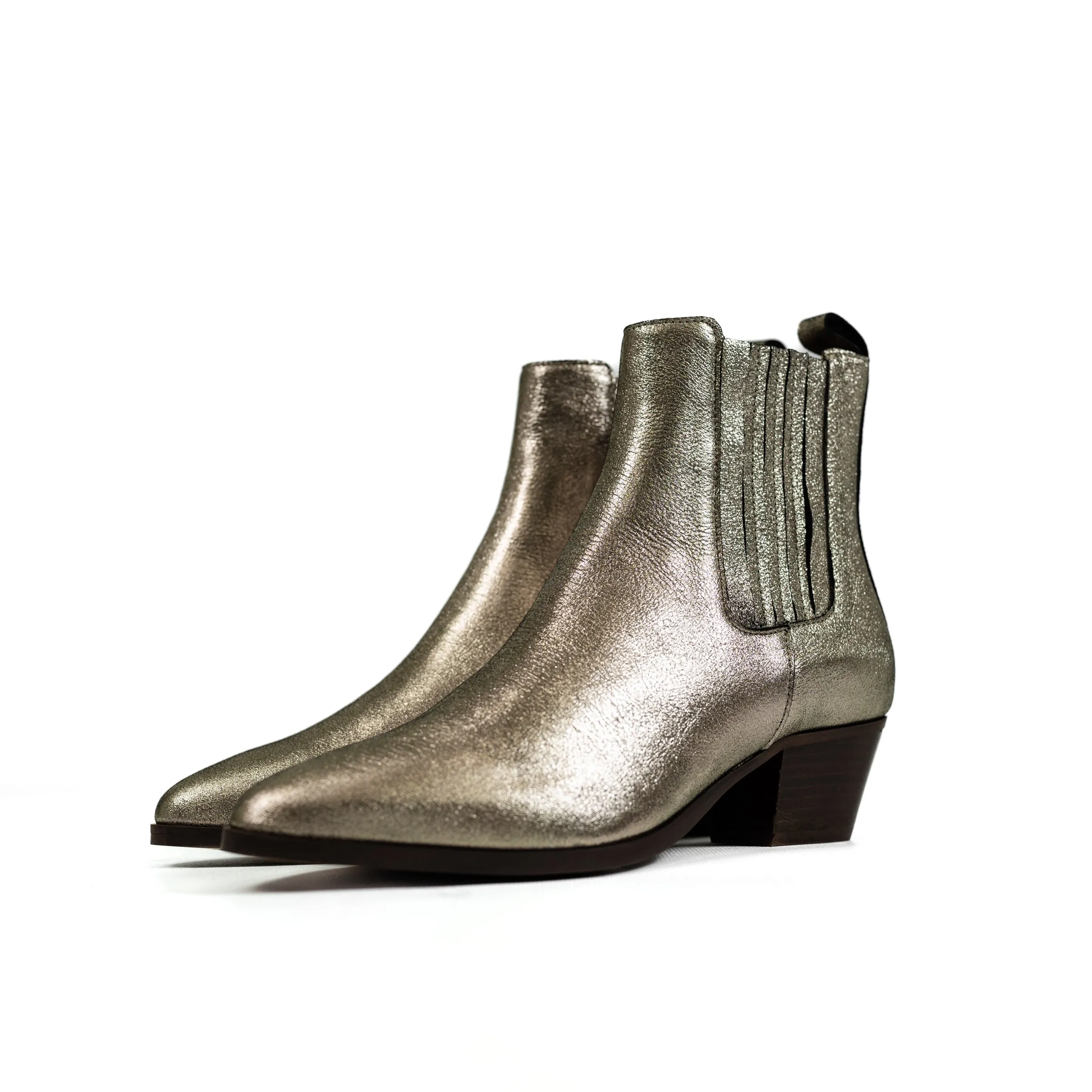 Maison Toufet Gold Metallic Boot