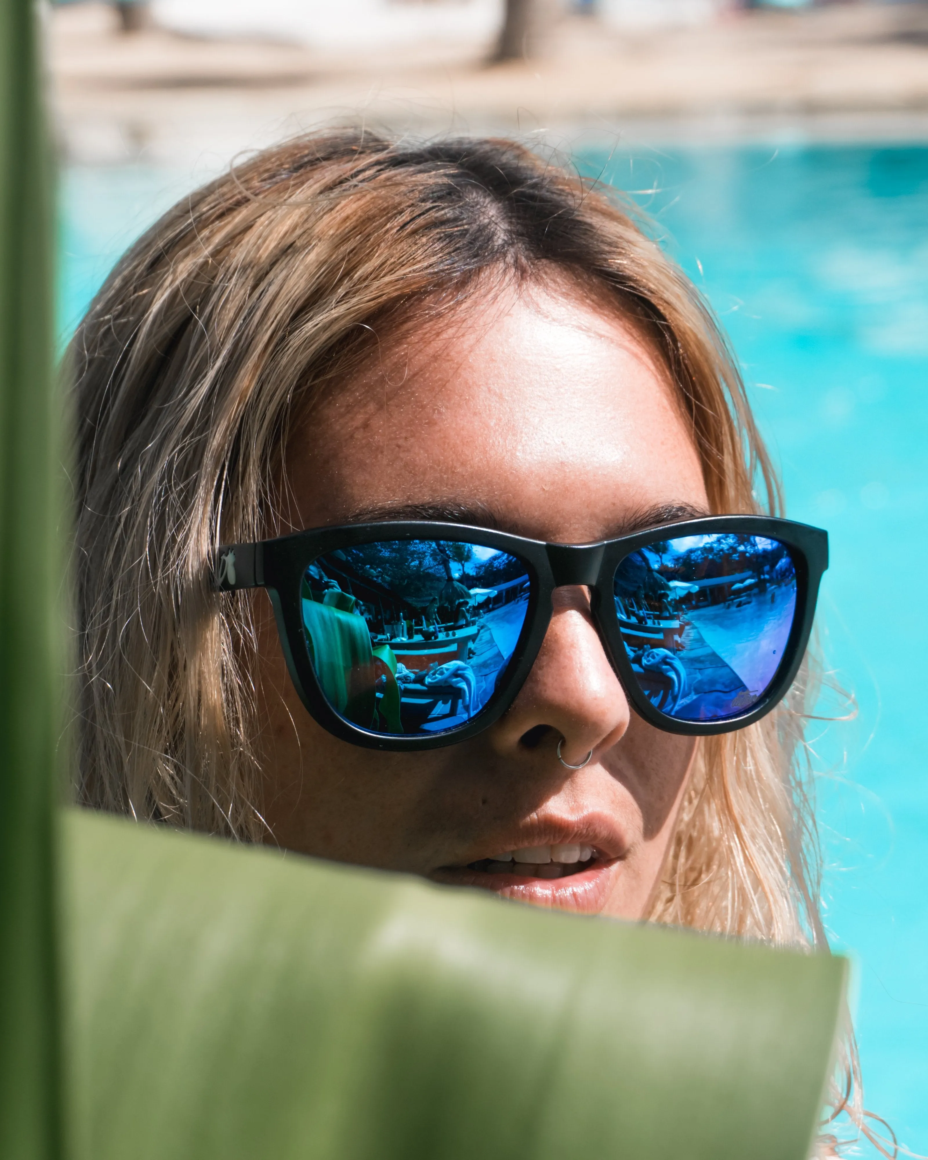 Matte Black - Electric Blue Lens Polarized - Essentials