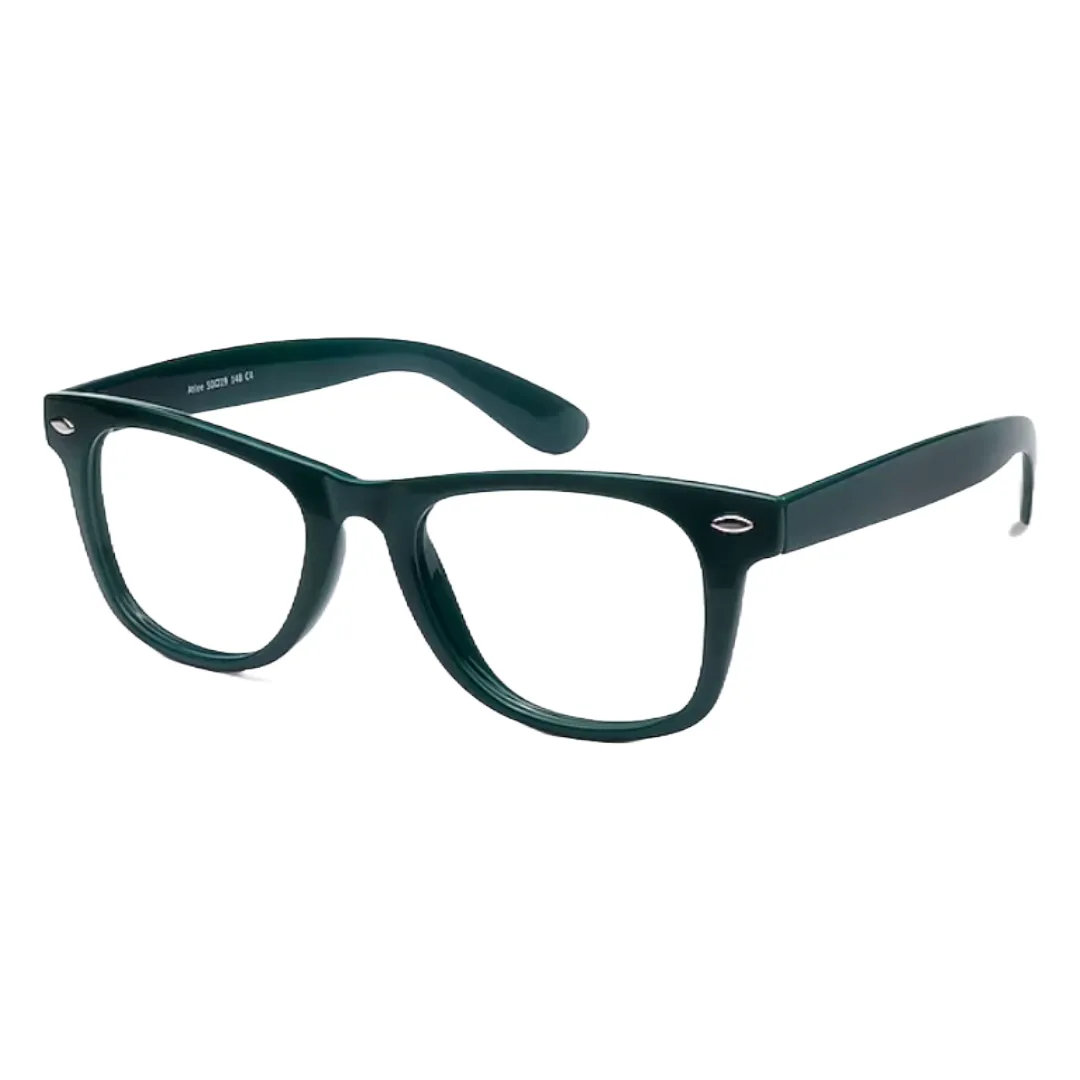 Matte Green Wayfarer Eyeglasses – Sleek, Lightweight, and Durable