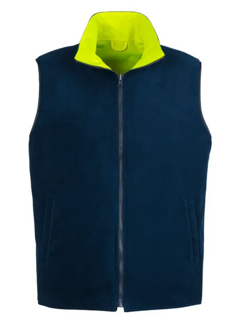 Mens Hi Vis Lightweight Fleece Lined Vest