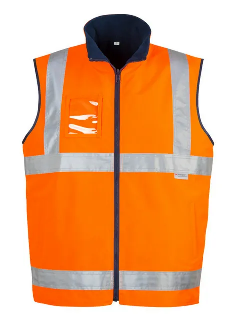 Mens Hi Vis Lightweight Fleece Lined Vest