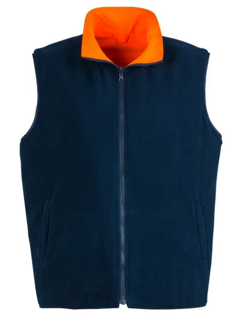 Mens Hi Vis Lightweight Fleece Lined Vest