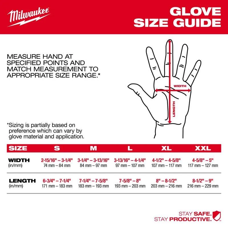 Milwaukee Free-Flex Work Gloves Red M 1 pair