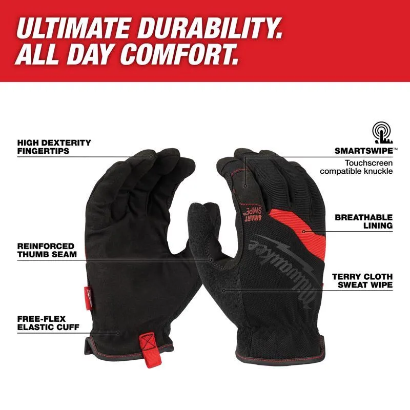 Milwaukee Free-Flex Work Gloves Red M 1 pair