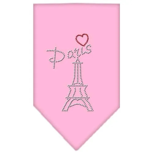 Paris Rhinestone Bandana Light Pink Small