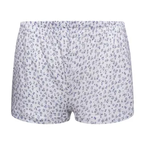 Pointelle Cotton Boxer Short - Blue Floral