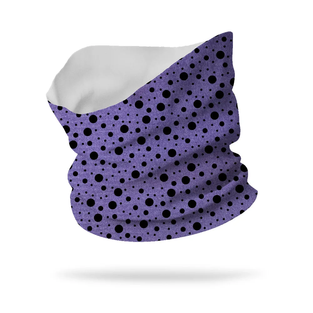 Polka Dot Overlay Neck Gaiter 12" Length