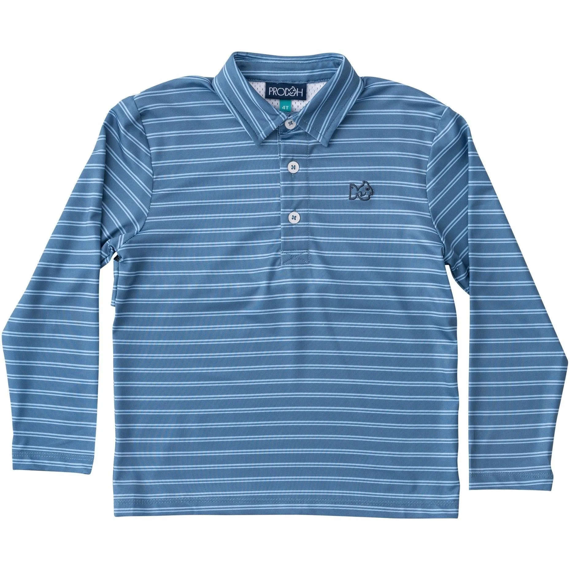 Pro Performance Polo- Bluefin and Powder Blue Stripe