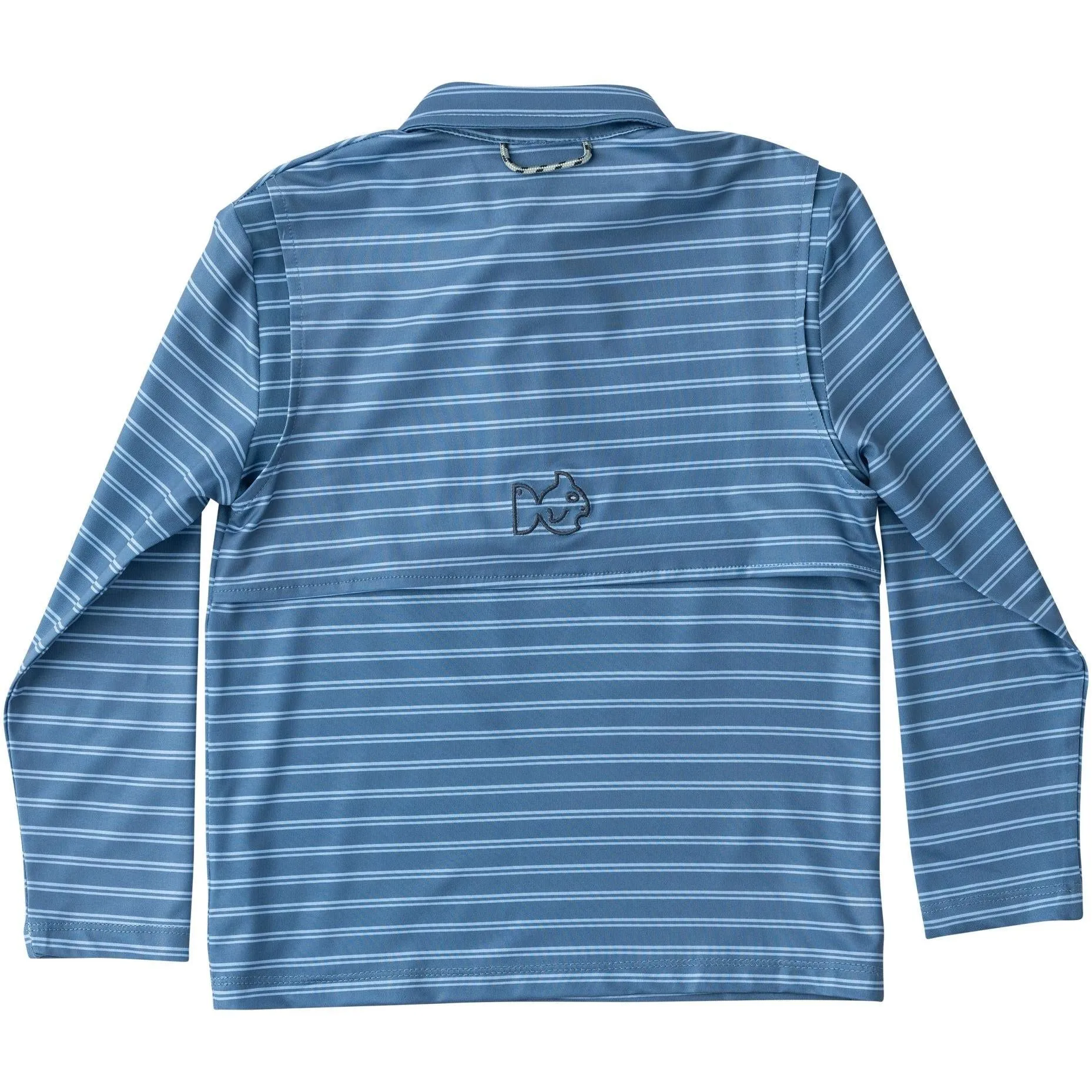 Pro Performance Polo- Bluefin and Powder Blue Stripe