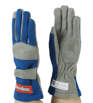 RaceQuip 351 Series 1 Layer Nomex Race Gloves - Blue - Large - 351025