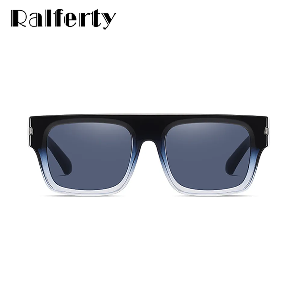 Ralferty Unisex Full Rim Square Tr 90 Acetate Polarized Overlay Sunglasses D7527