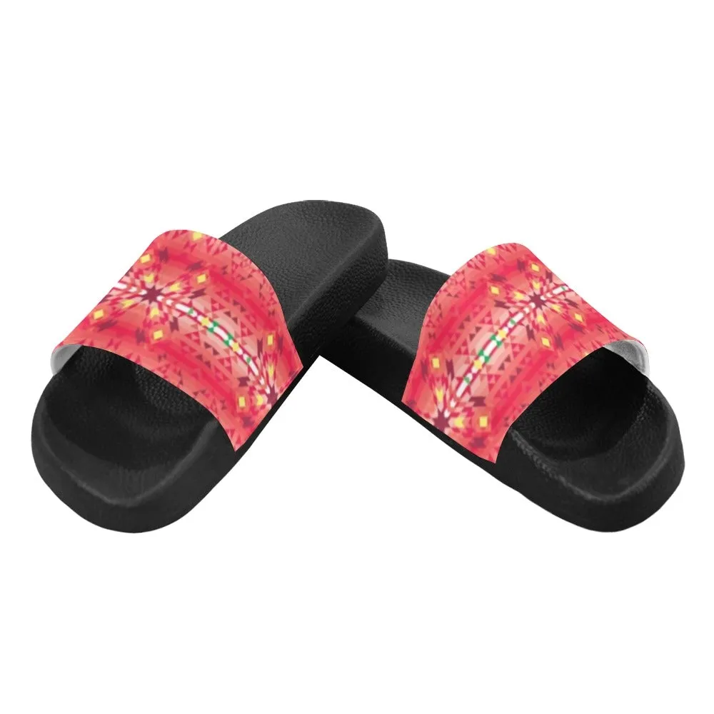 Red Pink Star Men's Slide Sandals