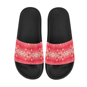 Red Pink Star Men's Slide Sandals