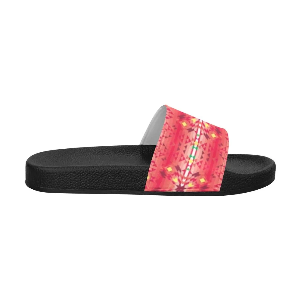 Red Pink Star Men's Slide Sandals