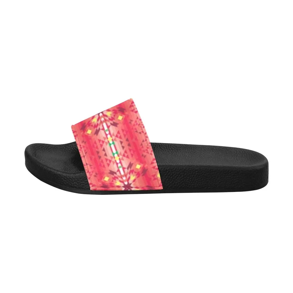 Red Pink Star Men's Slide Sandals