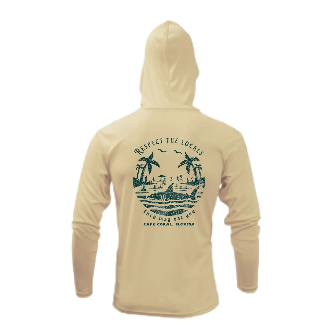 Respect the Locals Shark Sun Shirt - UPF50 Sun Protection Dryfit Tee