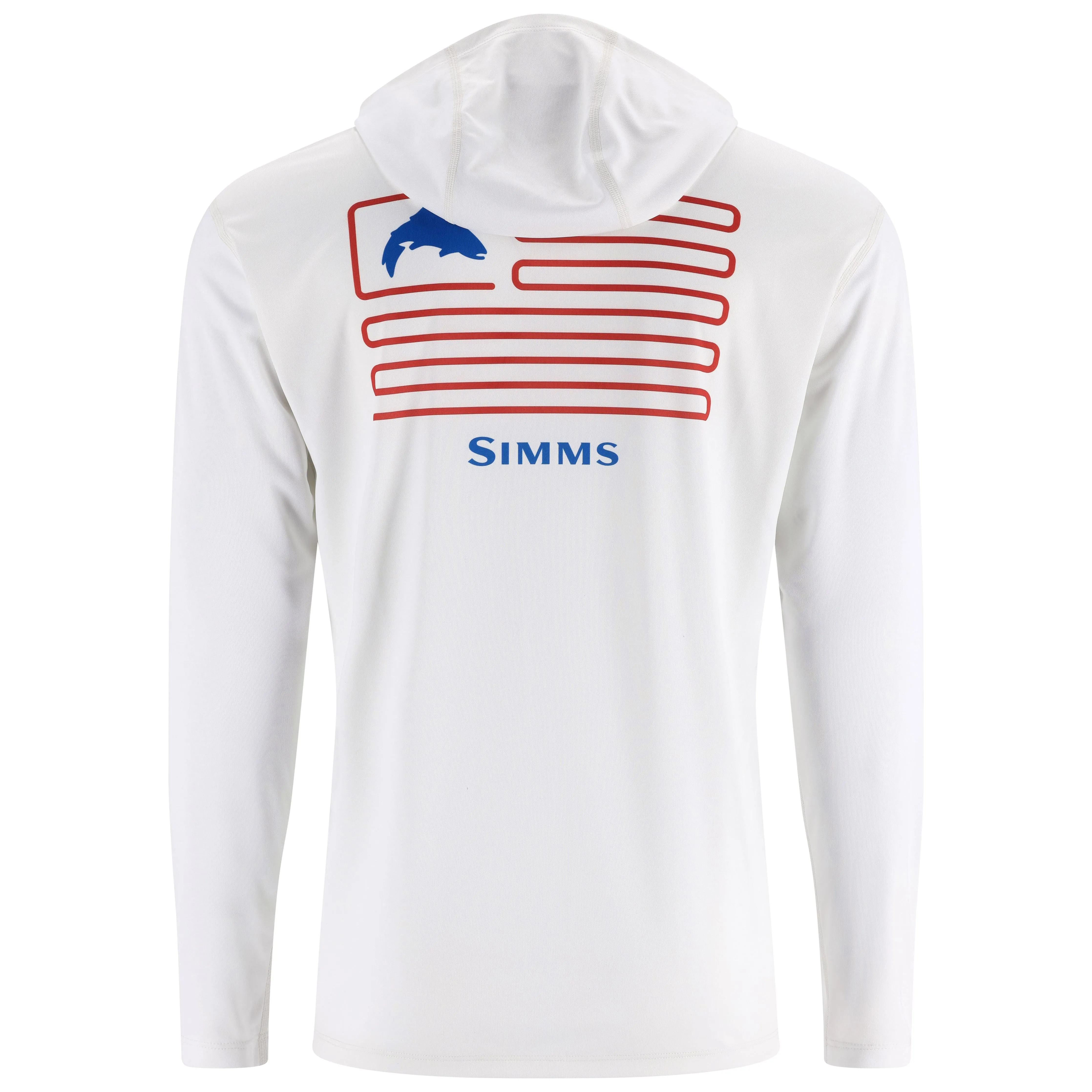 Simms Tech Hoody Artist Series White / Trout Flag