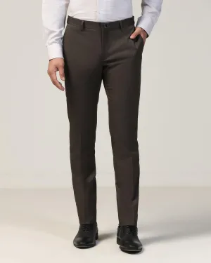 Slim Fit B-91 Formal Brown Textured Trouser - Gladiator