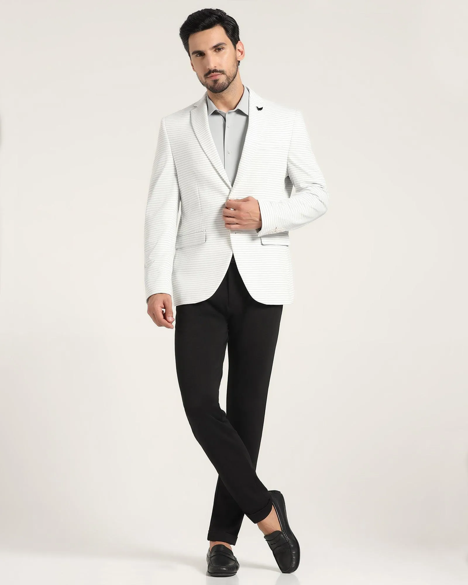 TechPro Formal Grey Striped Blazer - Edson