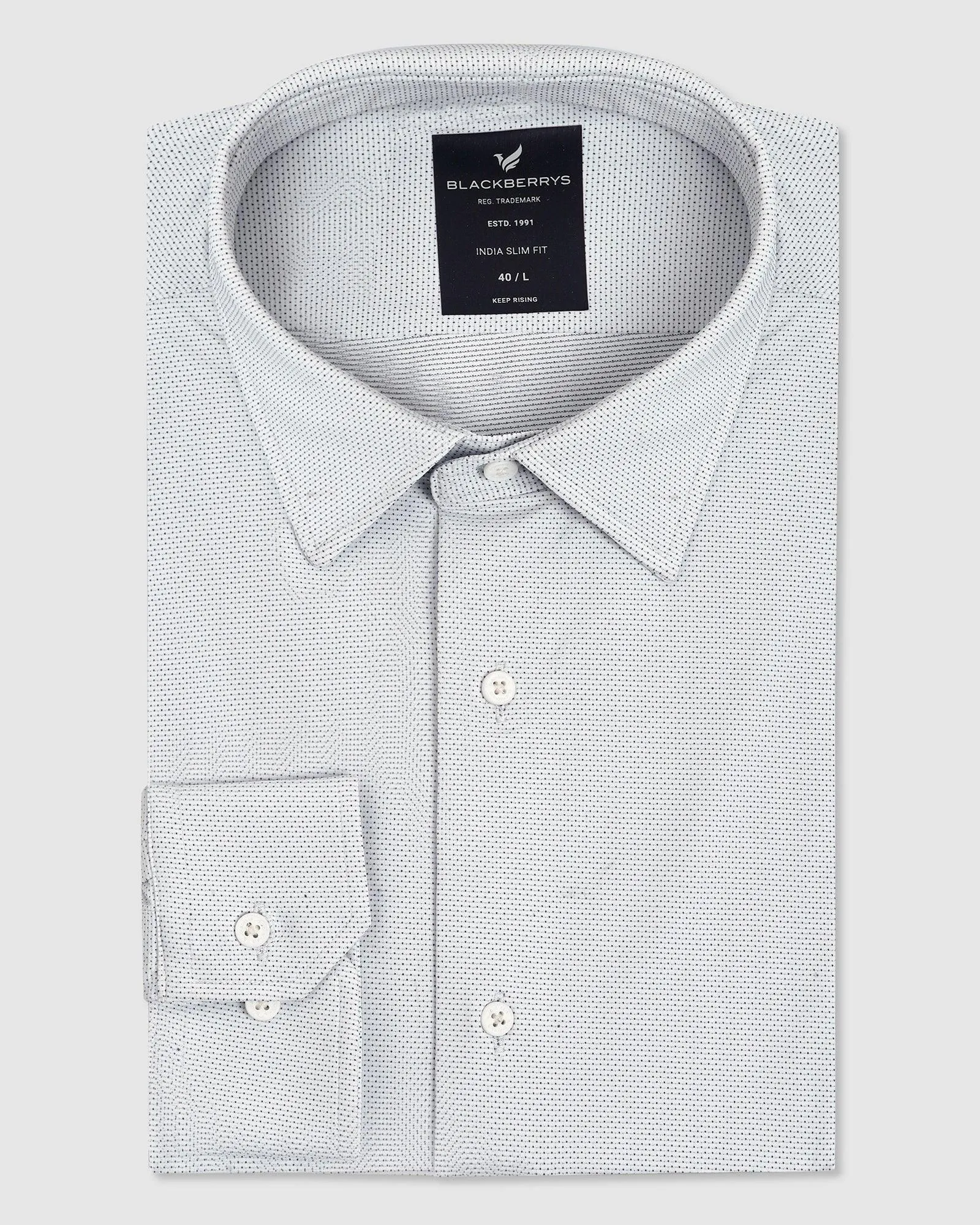 TechPro Formal White Textured Shirt - Melvin