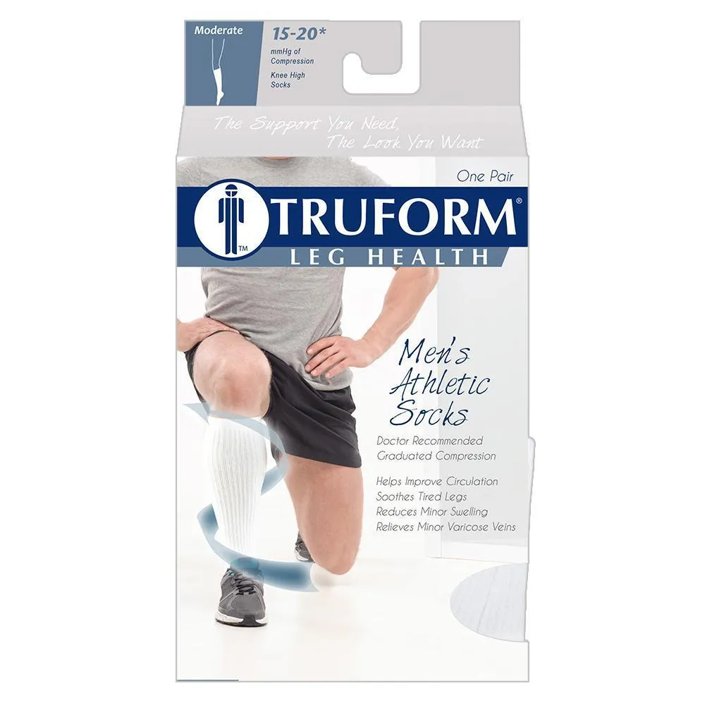 TRUFORM® Men's Athletic Knee High 15-20 mmHg