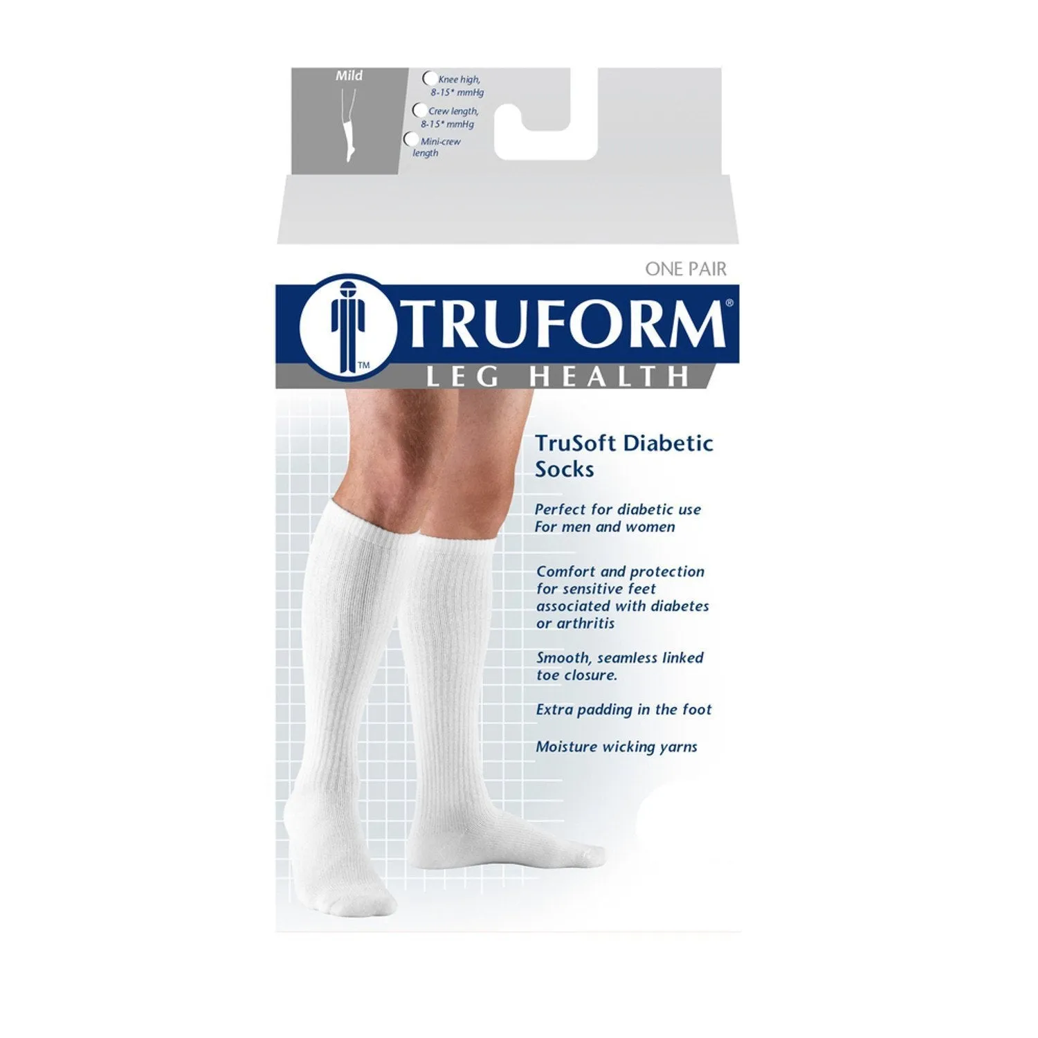 TRUFORM® TruSoft Mini Crew Sock 8-15 mmHg