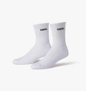 UNRL Mid-Calf Performance Sock 3 Pair | White