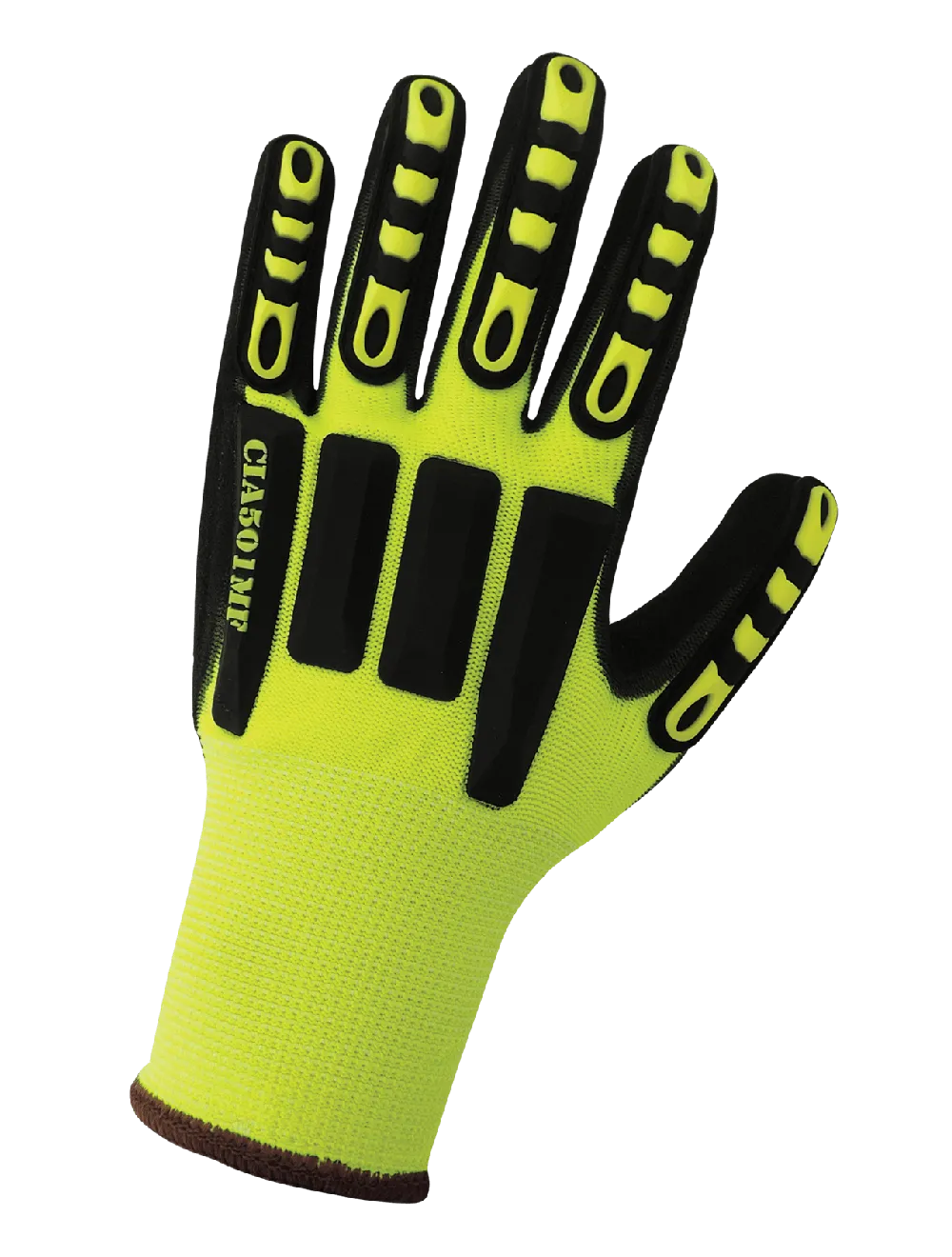 Vise Gripster® C.I.A. High-Visibility Double Mach Finish Nitrile Coated Impact Gloves with Cut, Impact, Abrasion, and Puncture Resistance - CIA501MF